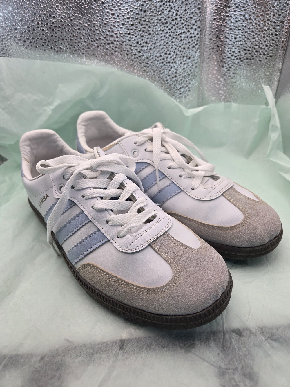 adidas Samba Women's Sneakers in White and Light Gray
